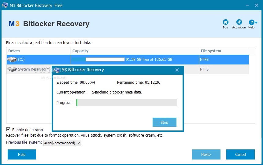 m3 bitlocker recovery software